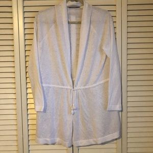 *Donating* White, Sheer Cardigan